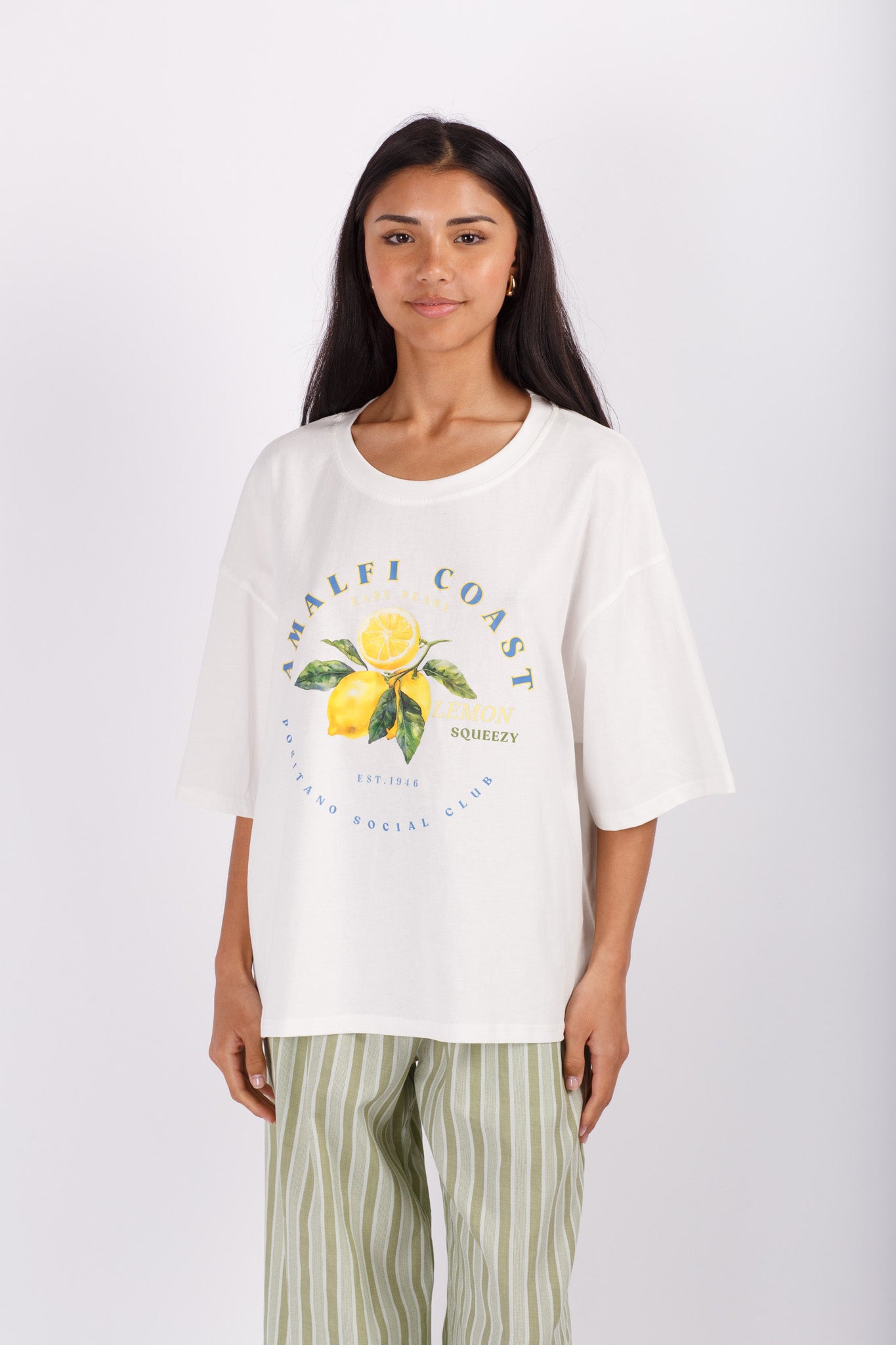 Amalfi Lemon Print Tee