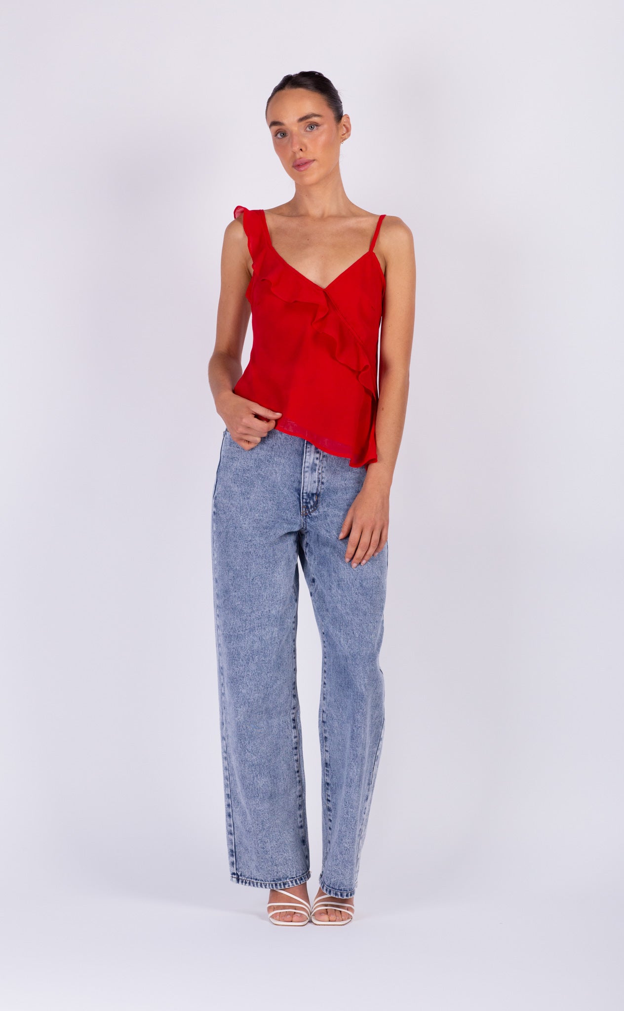 Red Frill Top