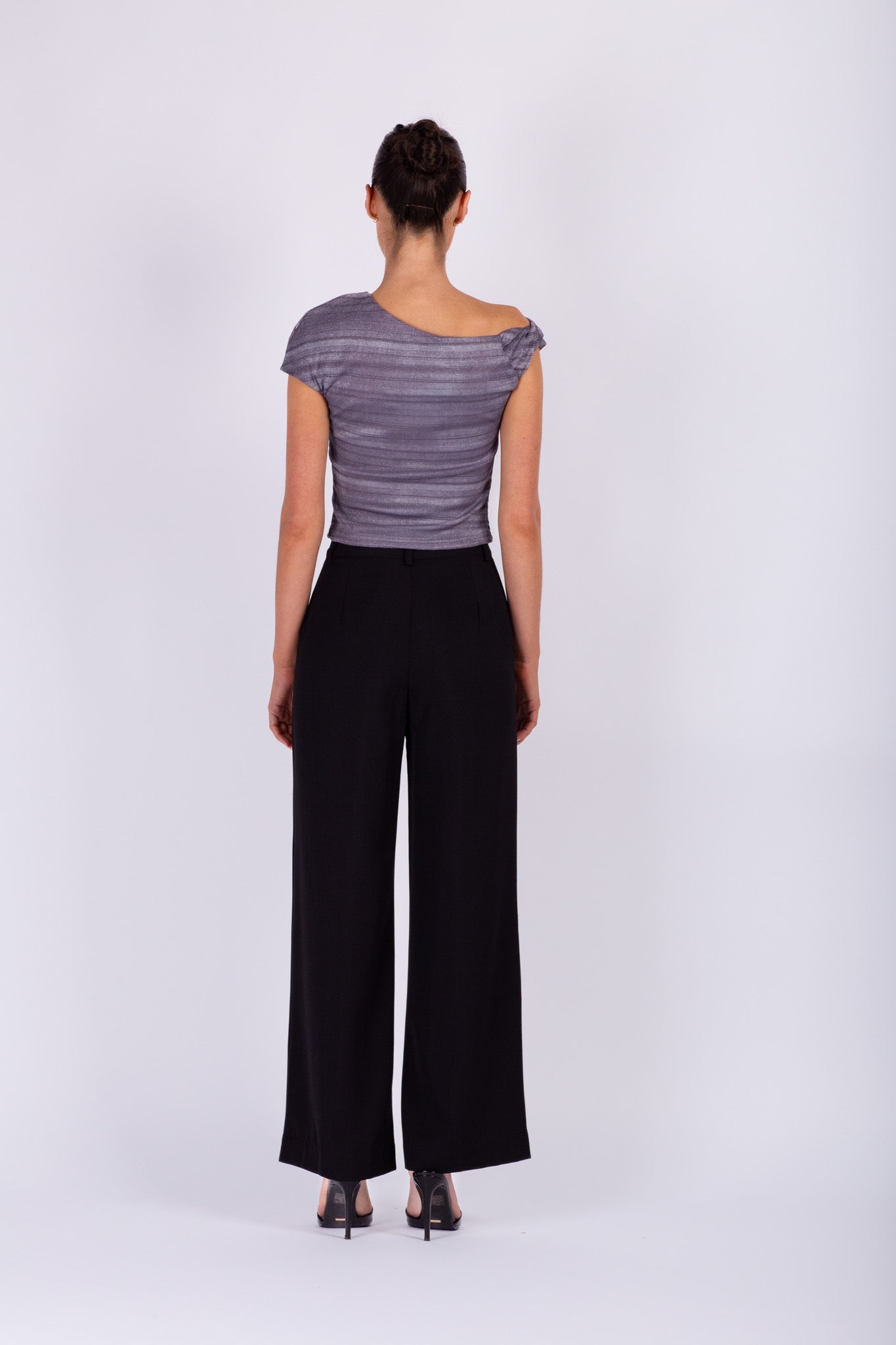 Grey Galaxy Shimmer Top