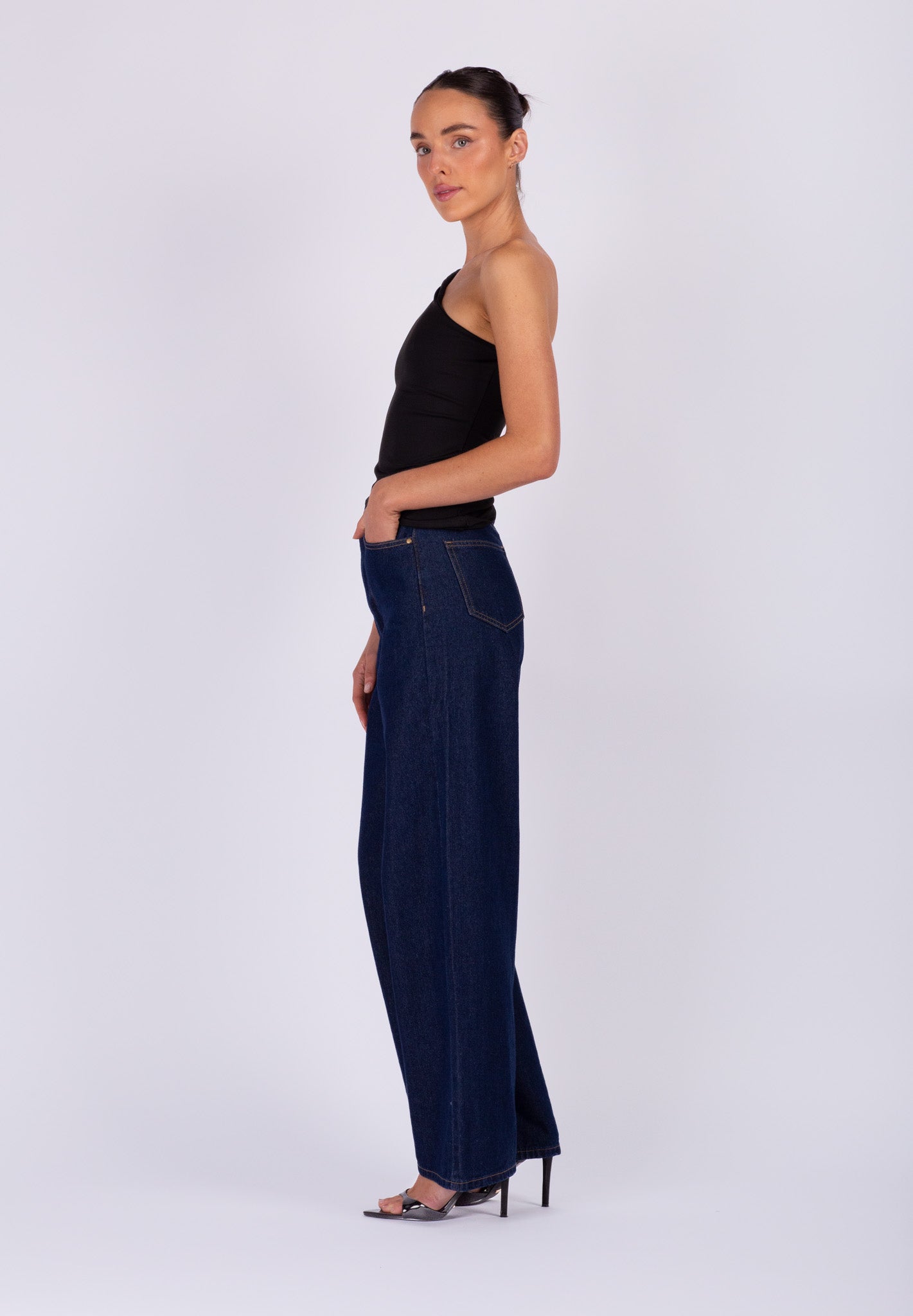 Black One Shoulder Top
