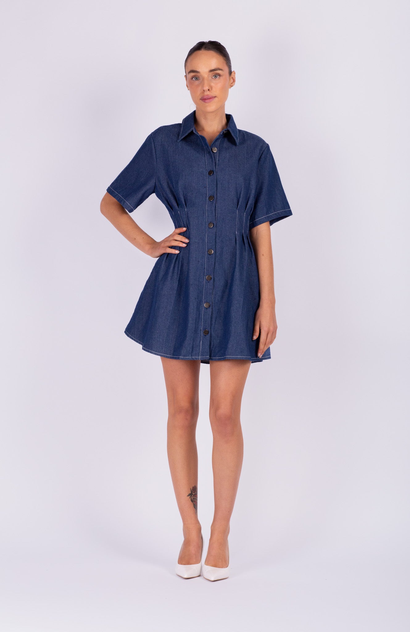 Blue Denim Shirt Dress