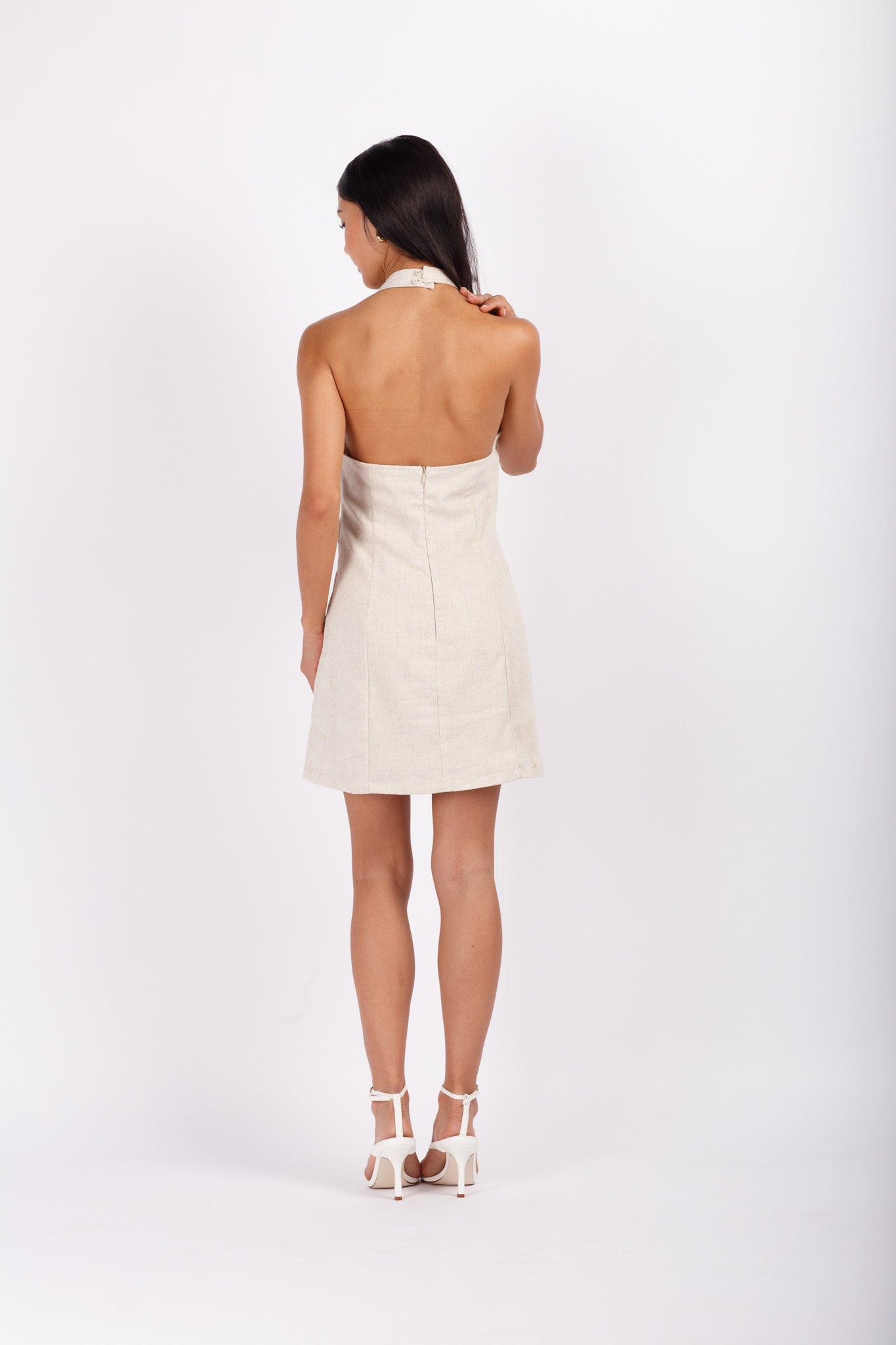 Beige Linen Dress