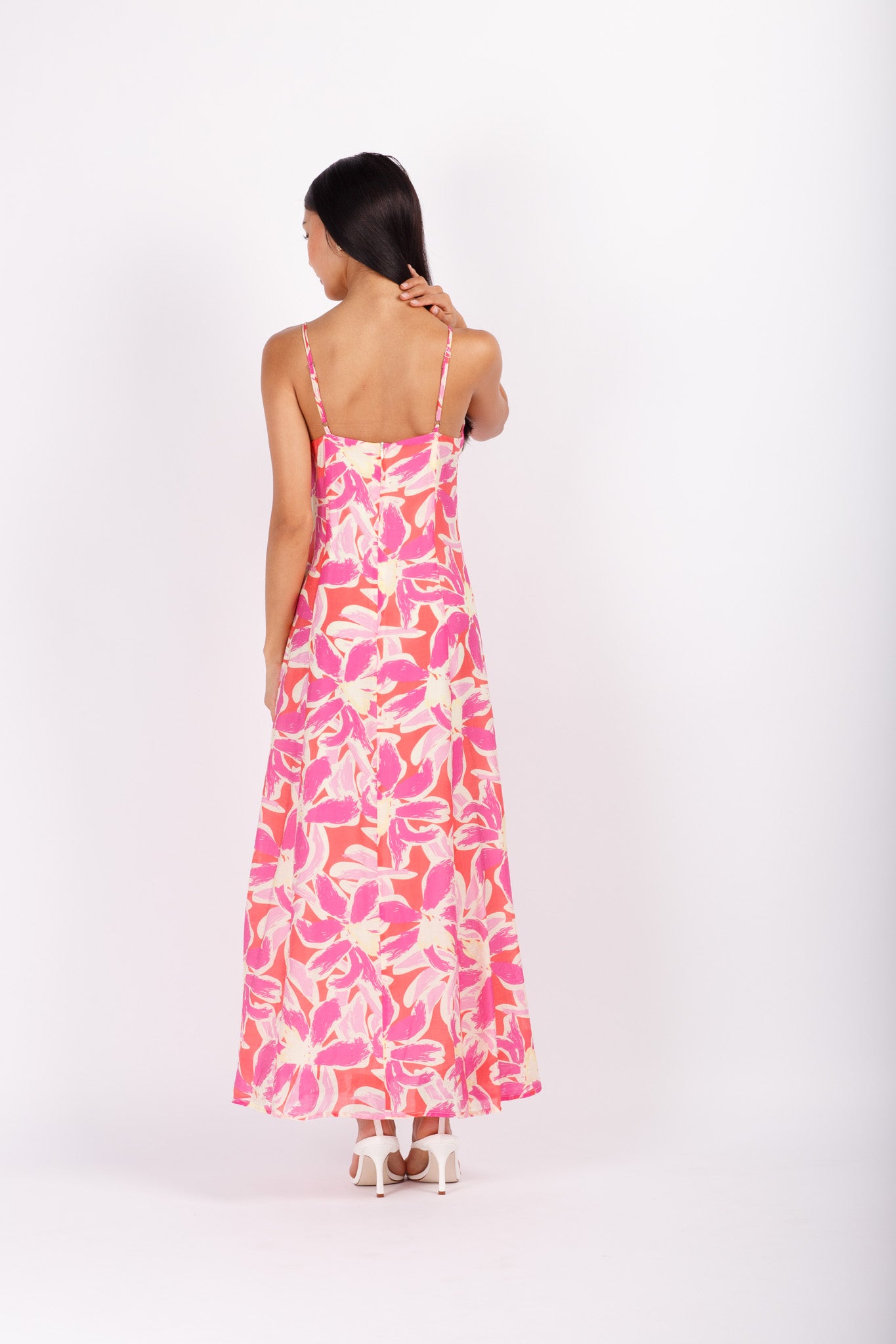 Pint floral Maxi Dress