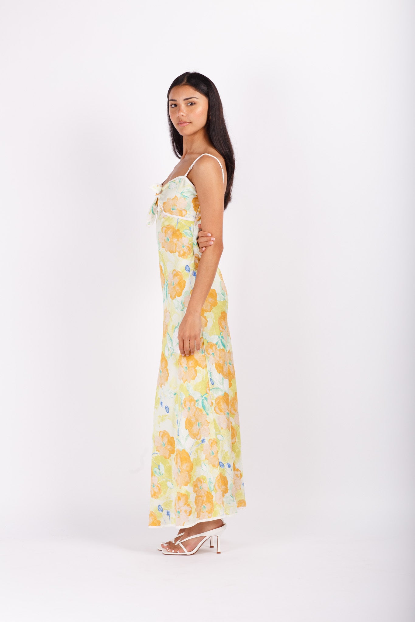 Citrus Floral Maxi Dress