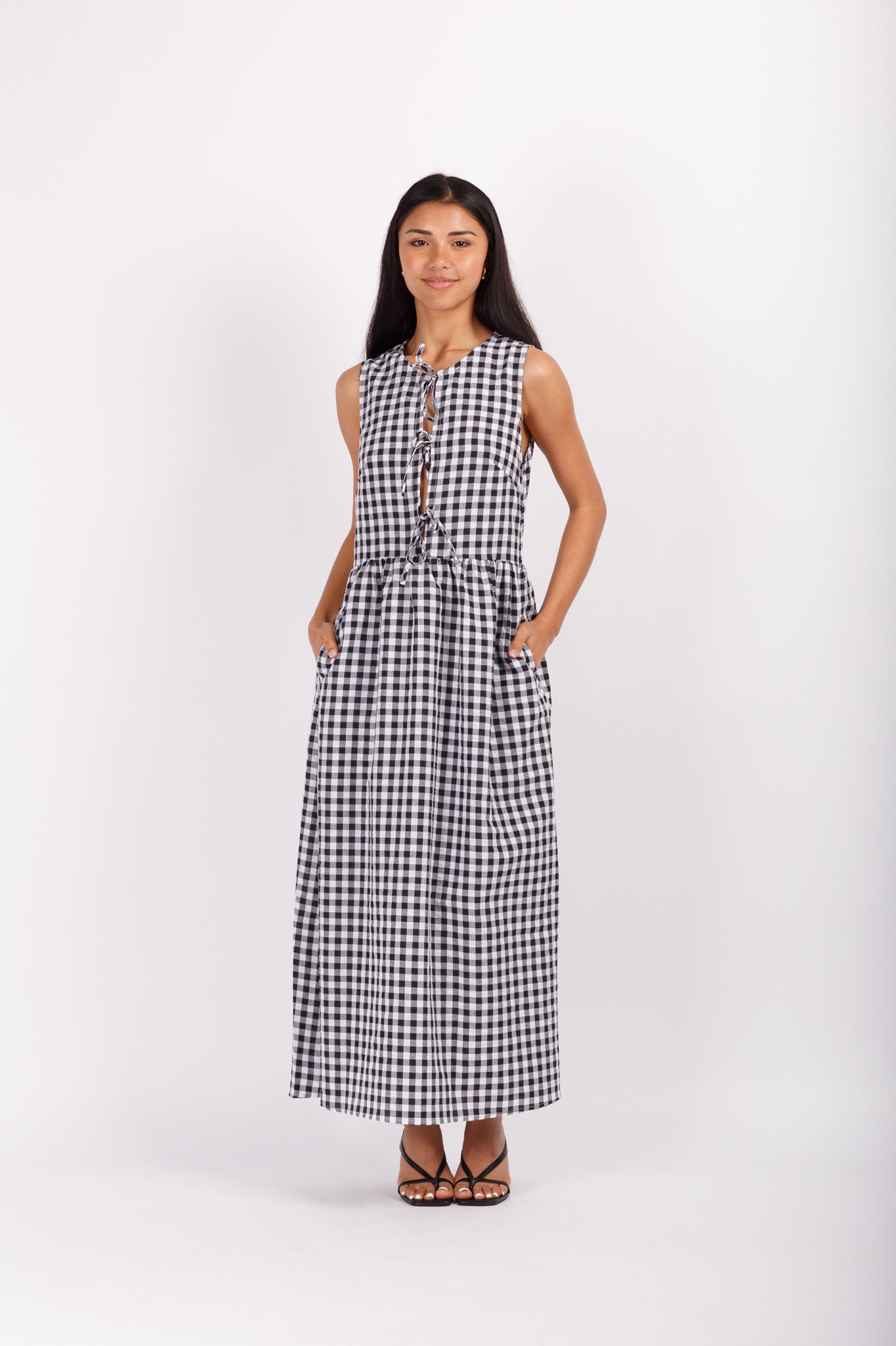 Gingham Midi Dress