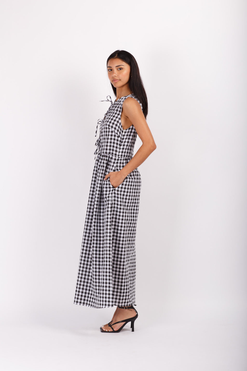 Gingham Midi Dress