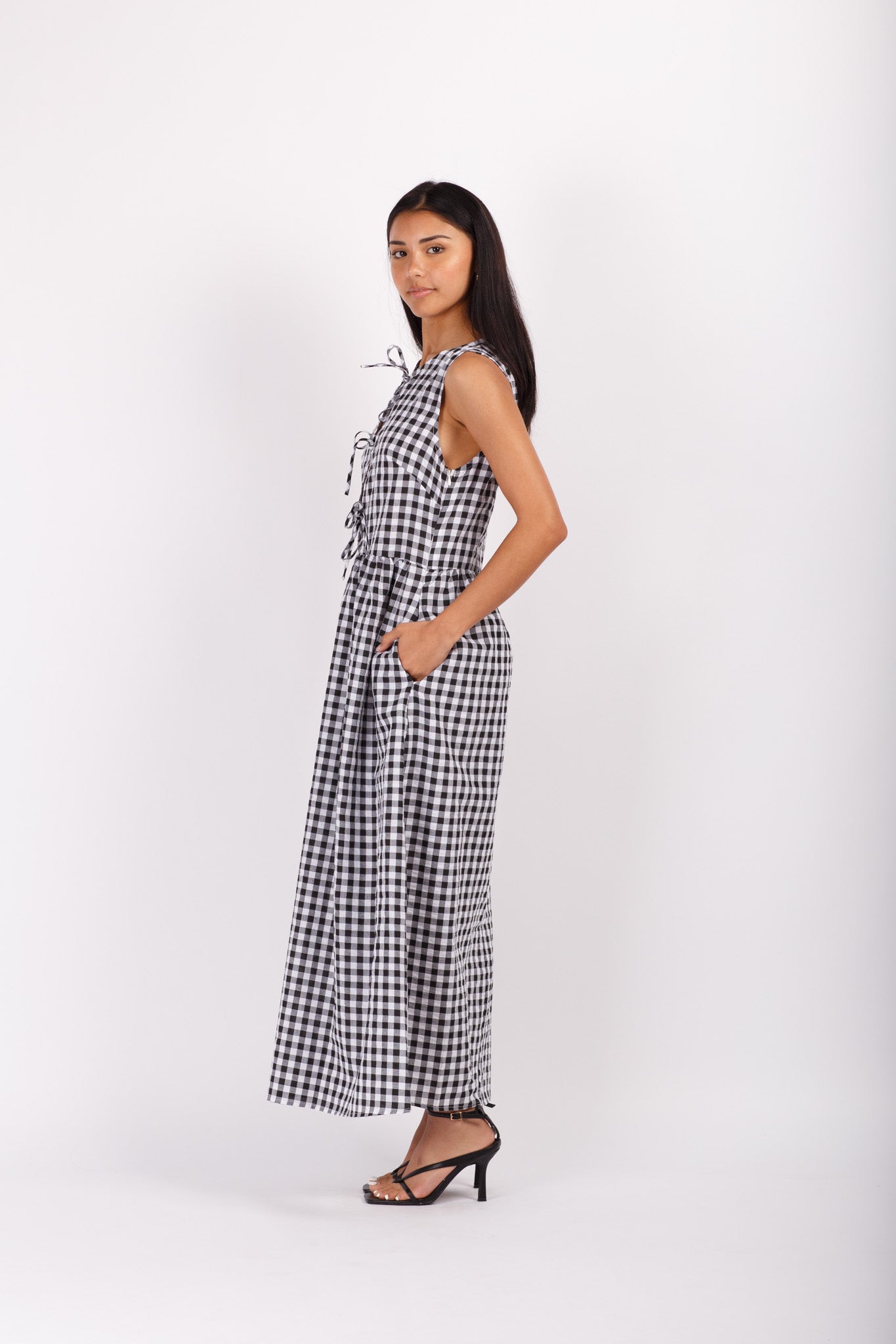 Gingham Midi Dress