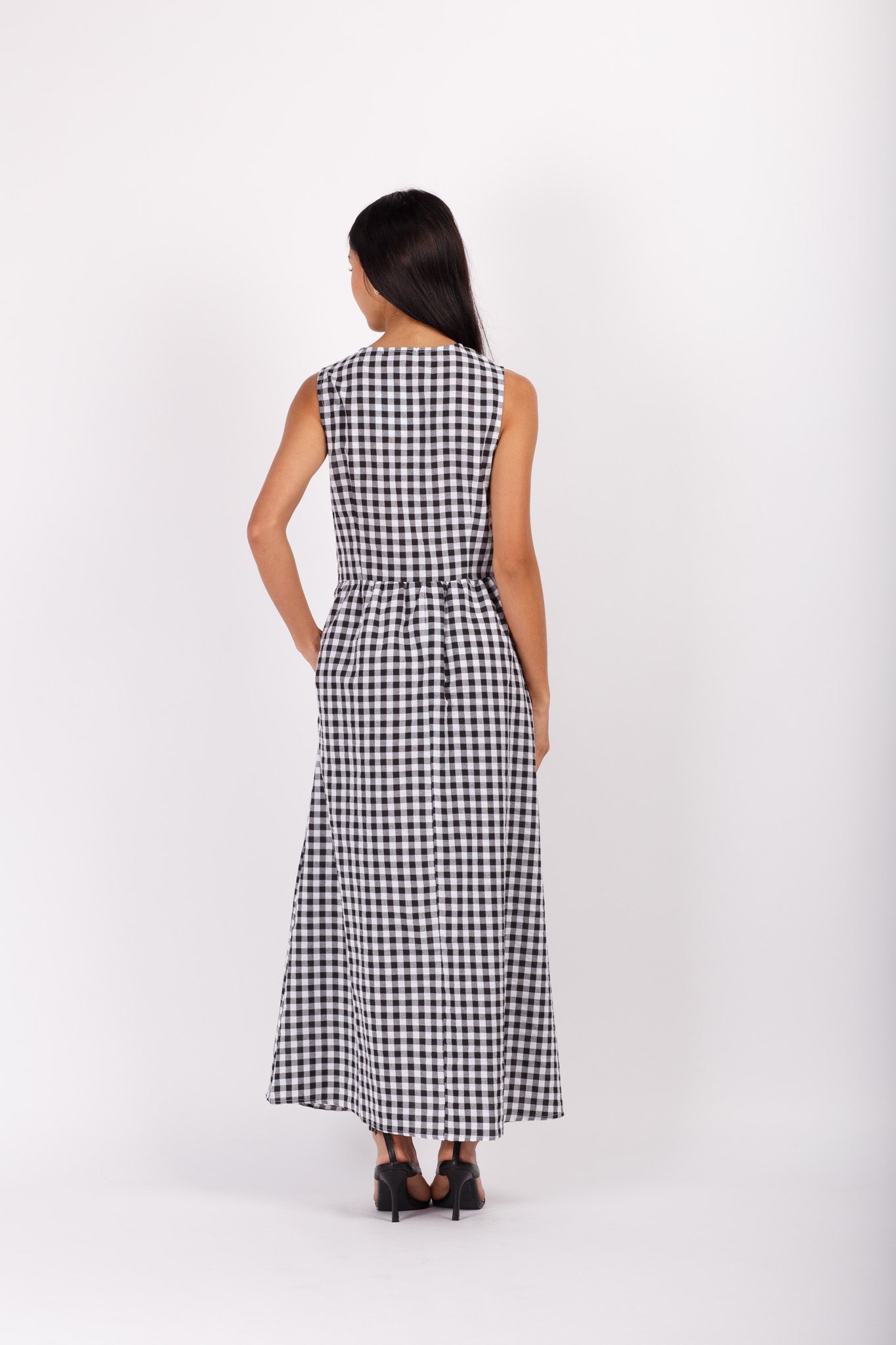 Gingham Midi Dress
