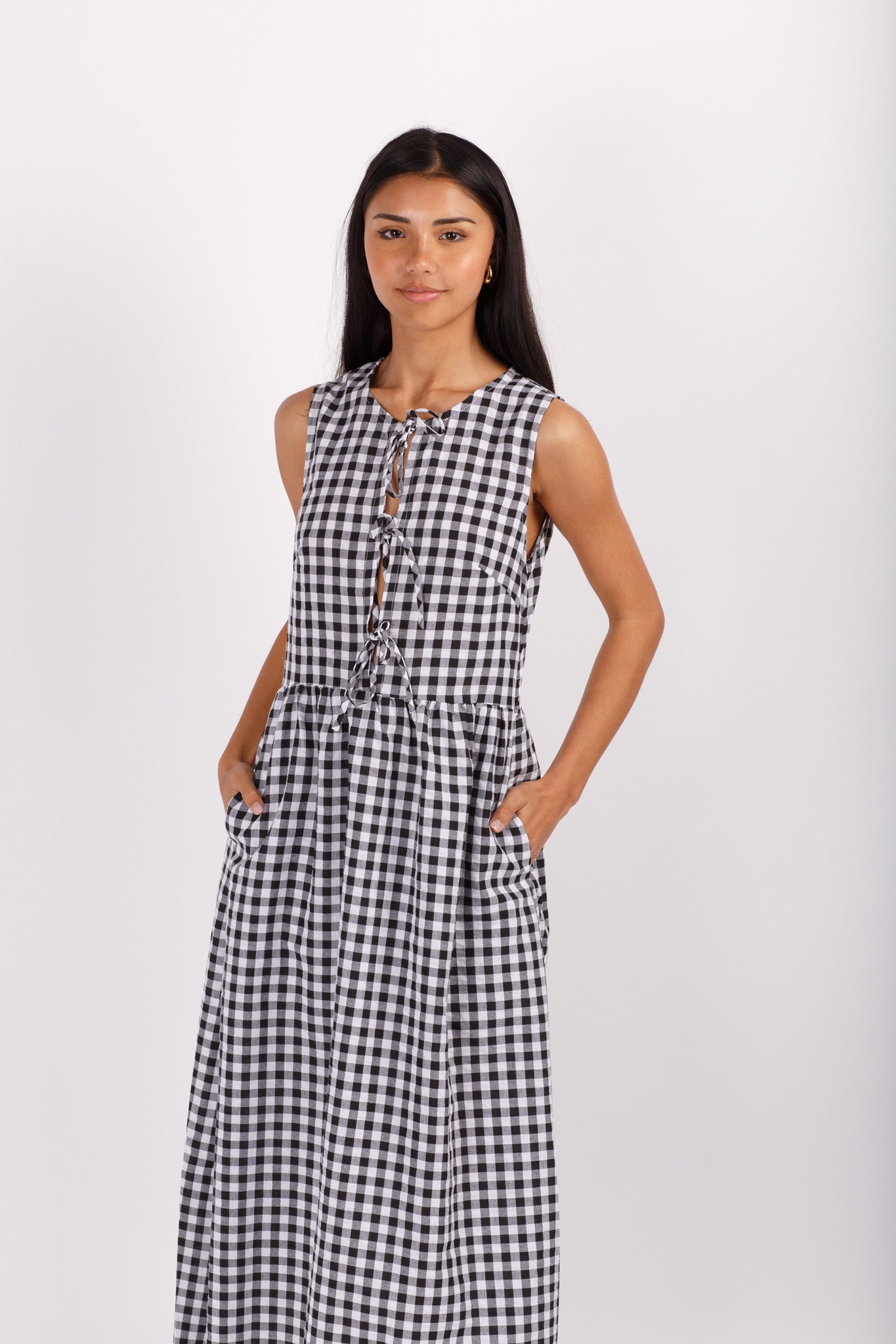 Gingham Midi Dress
