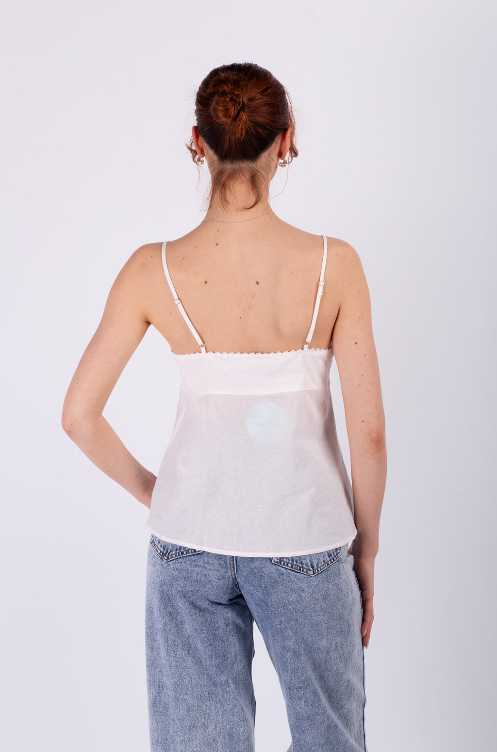 White Cross-over Top